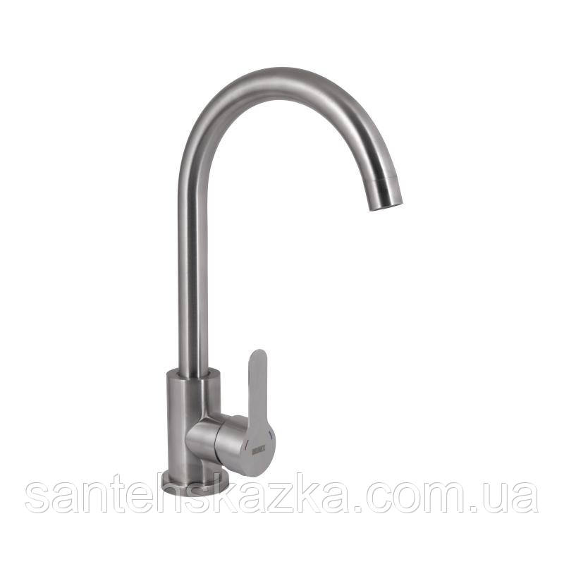 Змішувач для кухні U-подібний Brinex Pure 015F U-подібний Nickel BRIPUR015FNKL, фото 1