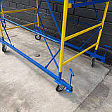 Вишка-туру на колесах сталева 1.2 х 2.0 м мобільні ліси будівельні 4+1 Техпром, фото 5