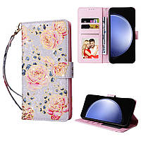 Чохол-книжка Color Book Leather для Samsung Galaxy S23 FE Pastoral Rose