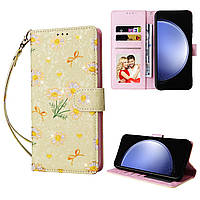 Чохол-книжка Color Book Leather для Samsung Galaxy S23 FE Yellow Daisy