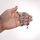 Срібна цепочка з хрестиком чоловіча Рамзес. Срібний хрестик чоловічий і цепочка товста. Довжина 55 см, фото 2