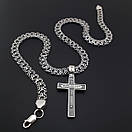 Срібна цепочка з хрестиком чоловіча Рамзес. Срібний хрестик чоловічий і цепочка товста. Довжина 55 см, фото 5