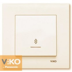 Вимикач прохідний з підсвіткою Крем Karre Viko, 90960163