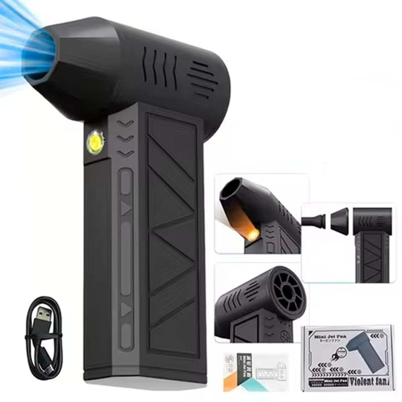 Акумуляторний ручний турбовентилятор для видалення пилу вдома та в авто Mini Jet Fan, фото 1
