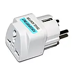 Перехідник ATCOM UK US на євро розетку EU, білий 17441