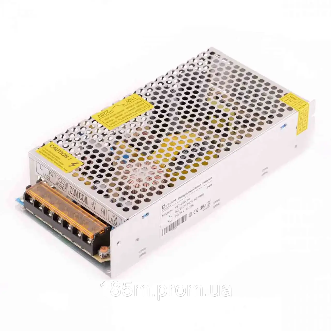 Блок живлення Venom VST-200-24 24V 8A 200Вт IP20 перфорований корпус, фото 1
