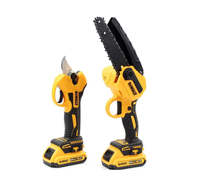 Комплект акумуляторного інструменту 2в1 DeWalt (секатор / міні-пила / 2 акум. / зарядний пристрій)