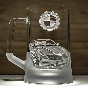 Бокал для пива з гравіюванням BMW E36 Series 3 купе кабріолет