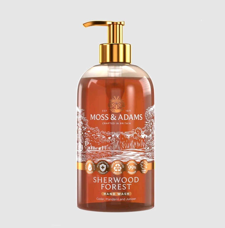 Лакшері мило для рук Moss & Adams дбайливе 500мл Шервудський ліс, фото 1