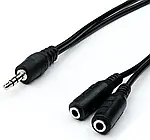 Кабель ATCOM mini-Jack (male) - mini-Jack (2*female) 0,1 м 16850