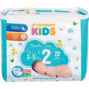 Підгузки Consum KIDS 2 (3-5 кг) Італія 28шт