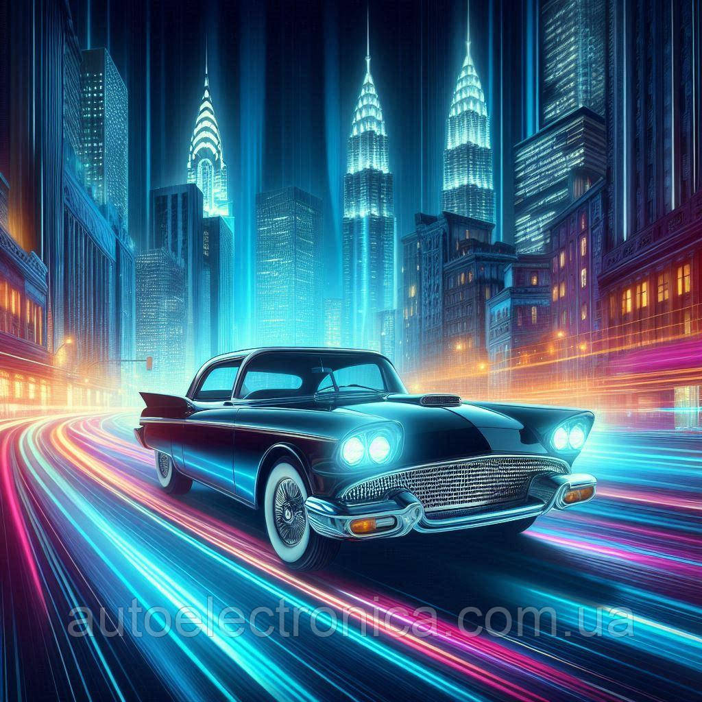 Картина на полотні "Elegant Car in the Night City" | ECV.7.2
