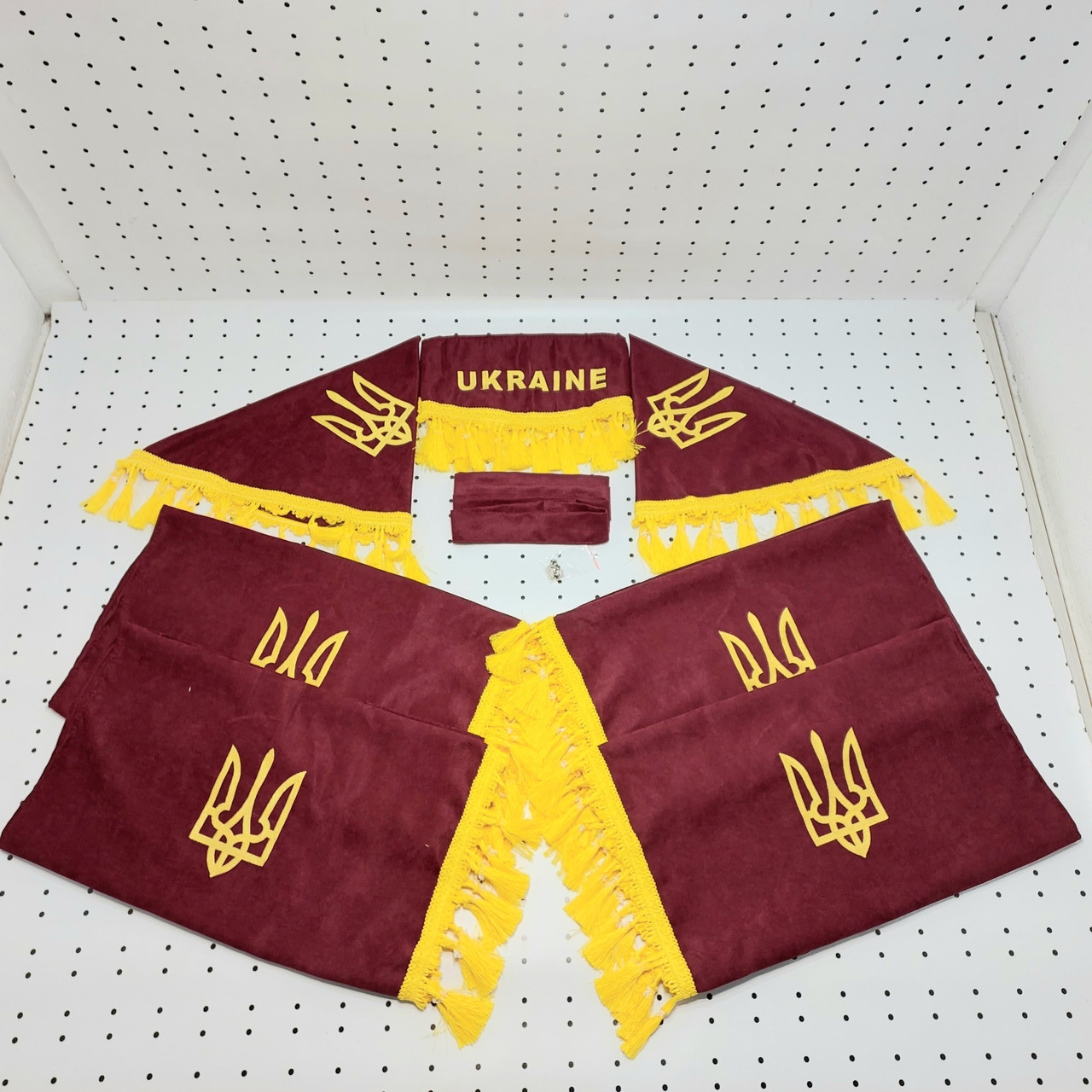 Комплект штор на кабіну МТЗ ЮМЗ УК (бордові), фото 1