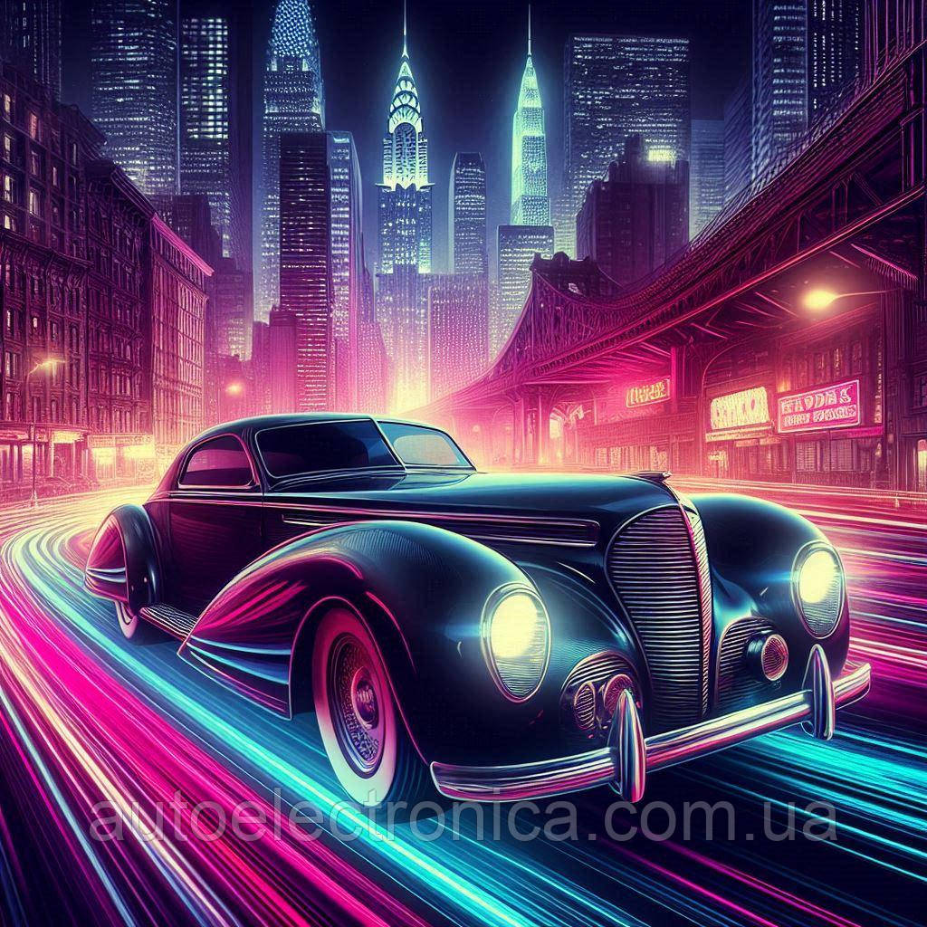 Картина на полотні "Elegant Car in the Night City" | ECV.7.7