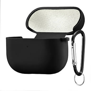 Чохол Silicone Case Fibra для навушників Apple AirPods 4 (Black)