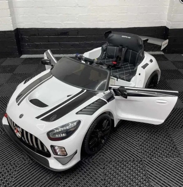 Дитячий електромобіль на акумуляторі Mercedes M 5112 з пультом радіокерування для дітей 3-8 років Білий