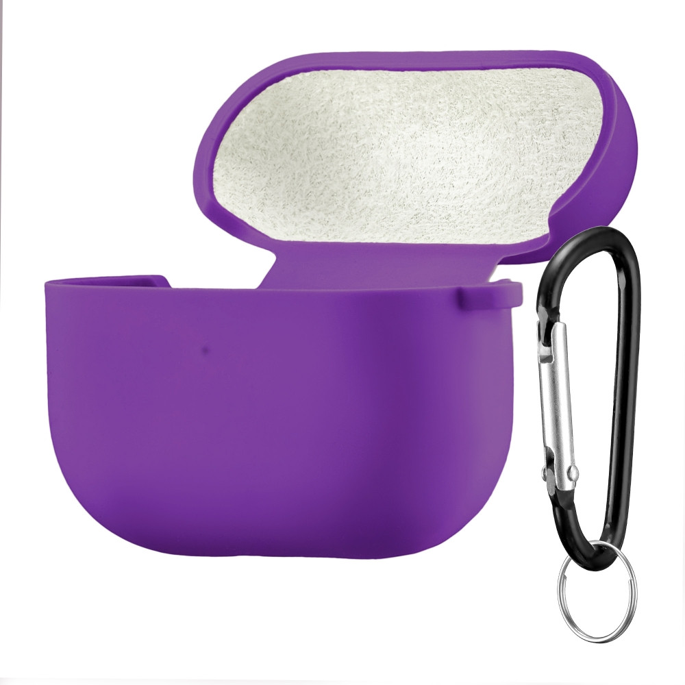 Чохол Silicone Case Fibra для навушників Apple AirPods 4 (Violet), фото 1
