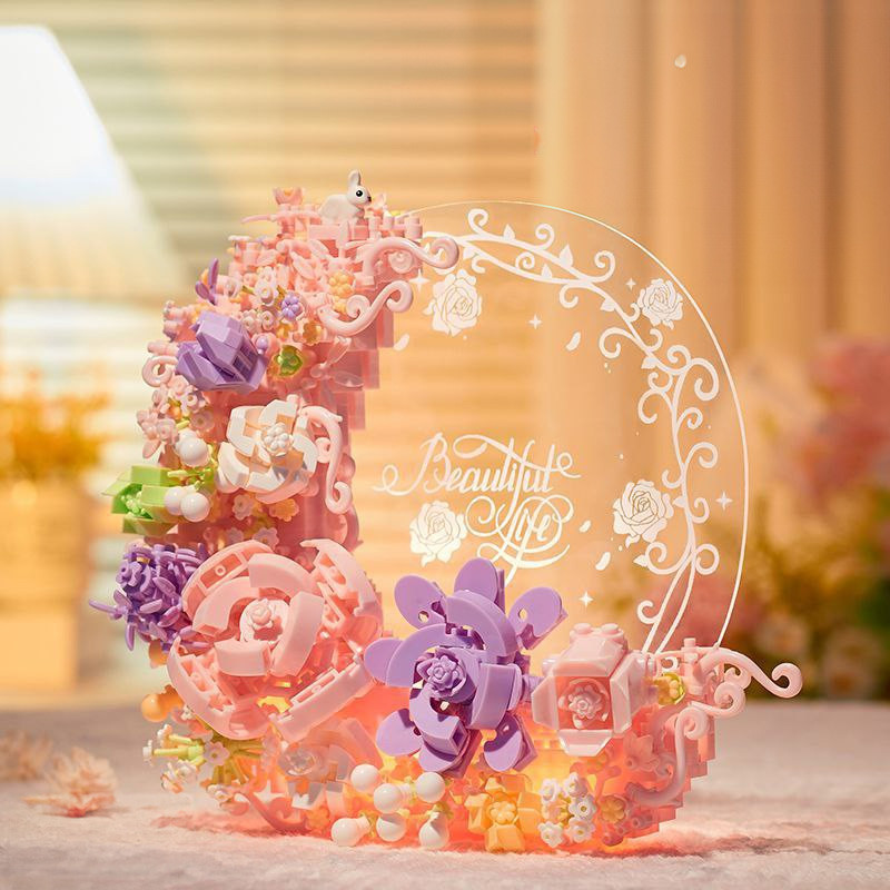 Конструктор нічник блоковий дитячий з підсвіткою з індивідуальним написом