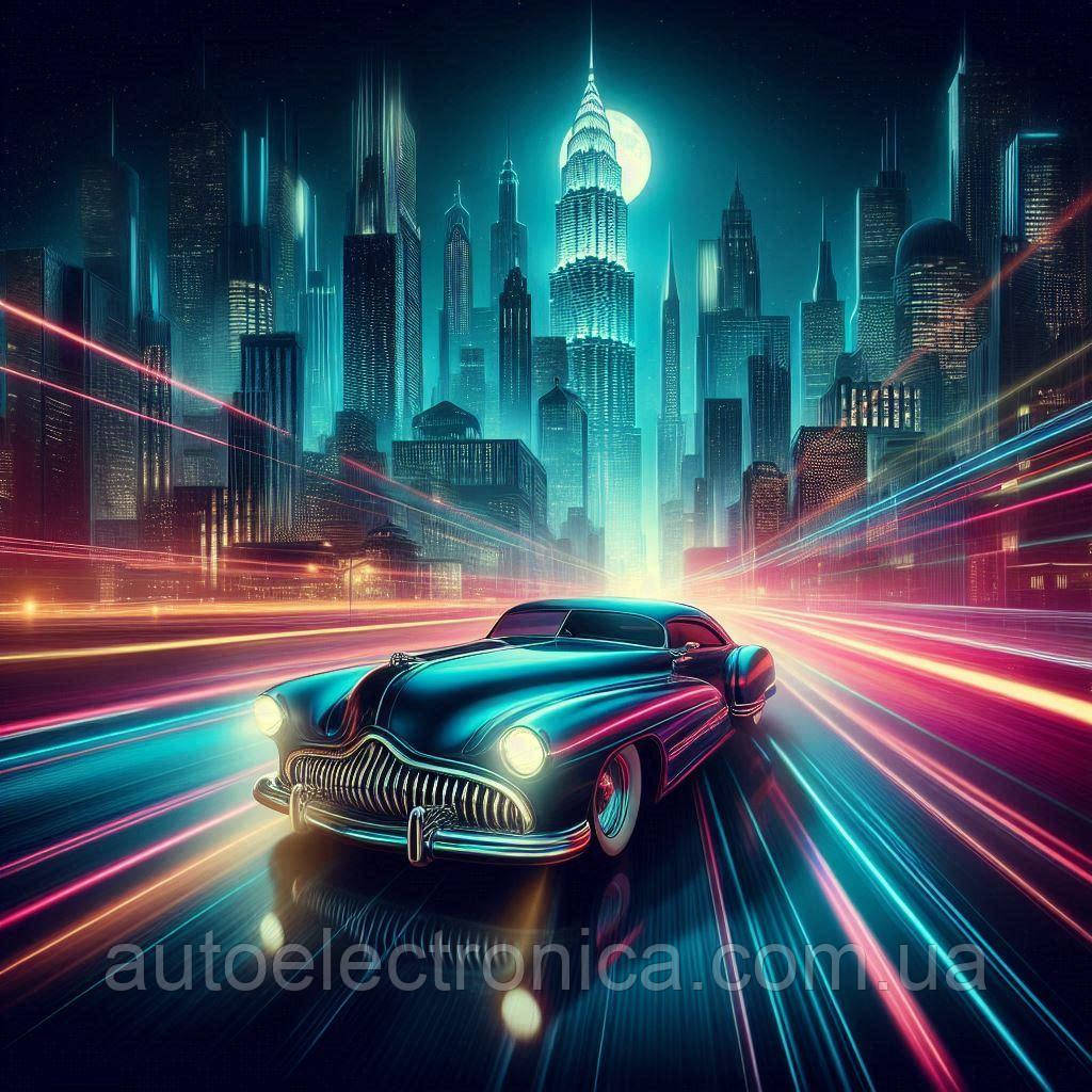 Картина на полотні "Elegant Car in the Night City" | ECV.7.12, фото 1