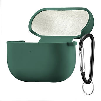Чохол Silicone Case Fibra для навушників Apple AirPods 4 (Dark Green)