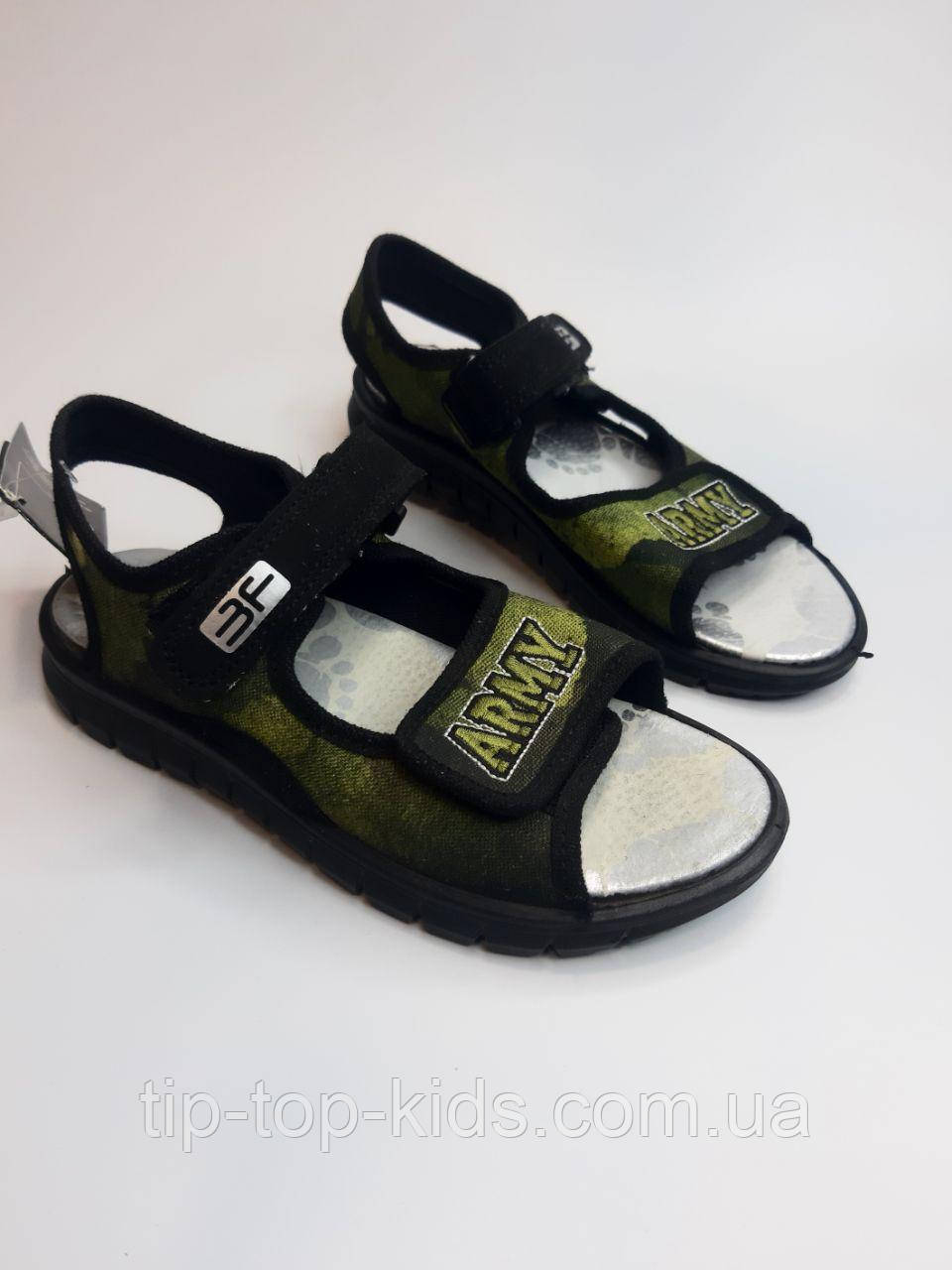 Босоніжки для хлопчика 3 F 25/23 F хакі р.31, фото 1