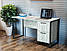 Стіл письмовий Tobi Sho LOFT Iceberg СПЛА/5-1 прямий з 2 шухлядами, стільниця 18 мм, 1400х600х750 Дуб крафт білий, фото 3