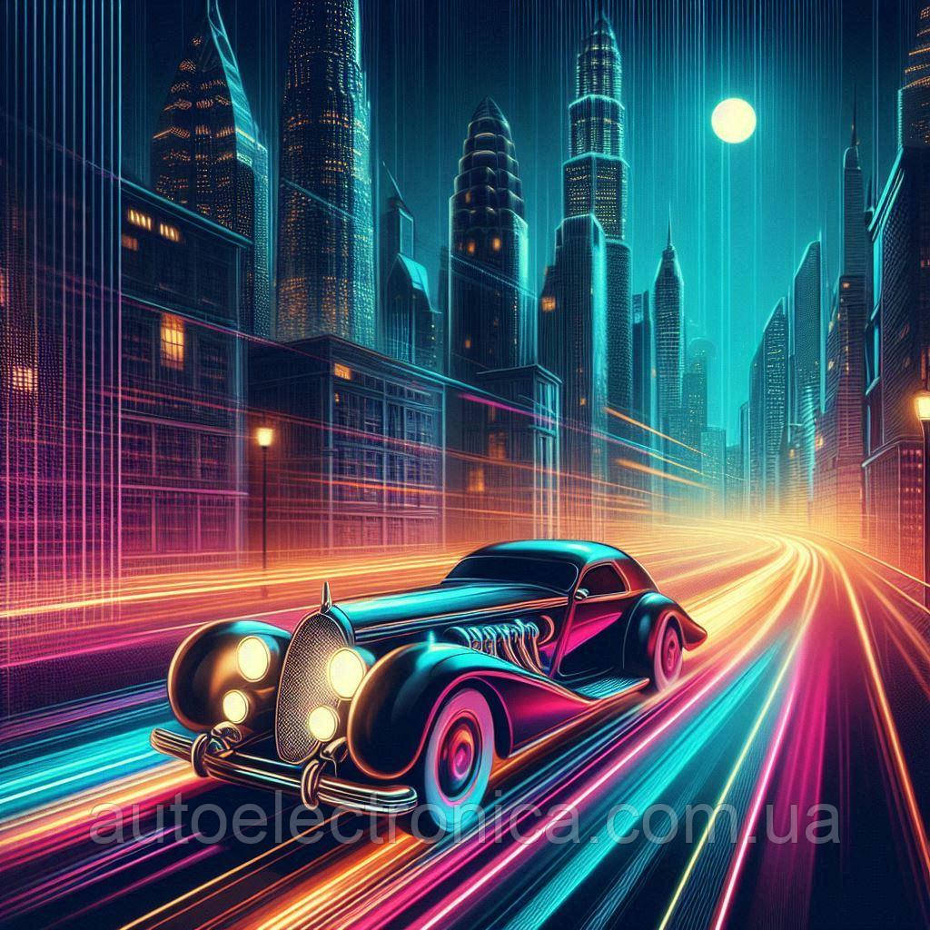 Картина на полотні "Elegant Car in the Night City" | ECV.7.15, фото 1