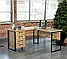Стіл кутовий офісний Tobi Sho LOFT Gold СУЛГ/2-1 з 4 шухлядами стільниця 18 мм, 1400х1200х750 Дуб аппалачі, фото 3