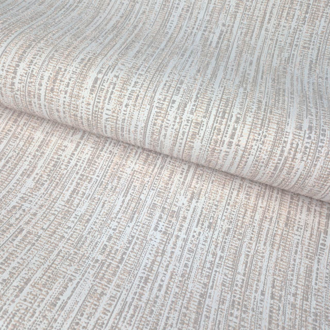 Шпалери вінілові 10.05 × 1.06 м Слов’янські шпалери 1248-01, молочні, сірі, персикові в спальню, вітальню, коридор, фото 1