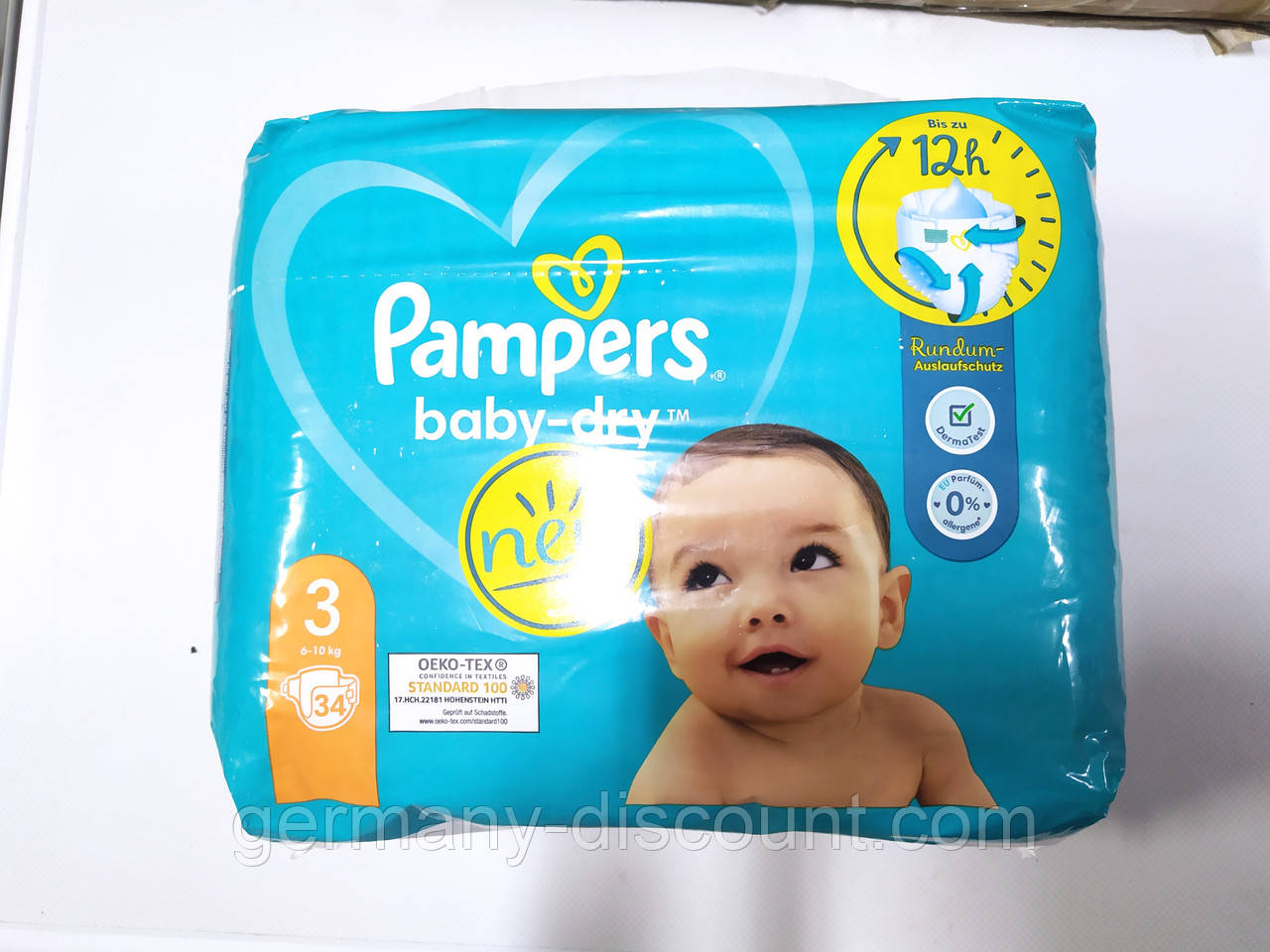 Підгузники дитячі Pampers Бейбі драй №3 34шт Німеччина