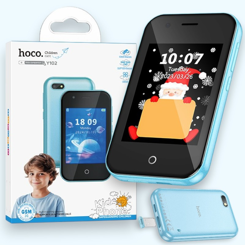 Дитячий мобільний телефон Hoco Y102 2.8” із SIM-картою та камерою Dual Camera HD children phone GSM 2G, 4GB