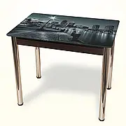 Стіл обідній Даллас стільниця - скло 10 мм + фотодрук УФ_04_123, ноги хром Fusion Furniture