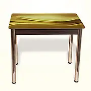 Стіл обідній Даллас стільниця - скло 10 мм + фотодрук , ноги хром Fusion Furniture