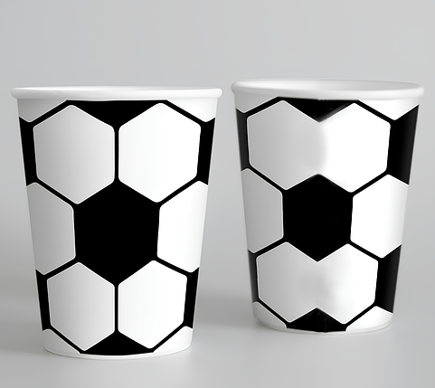 Стаканчики паперові одноразові | Футбольний м'яч, фото 1