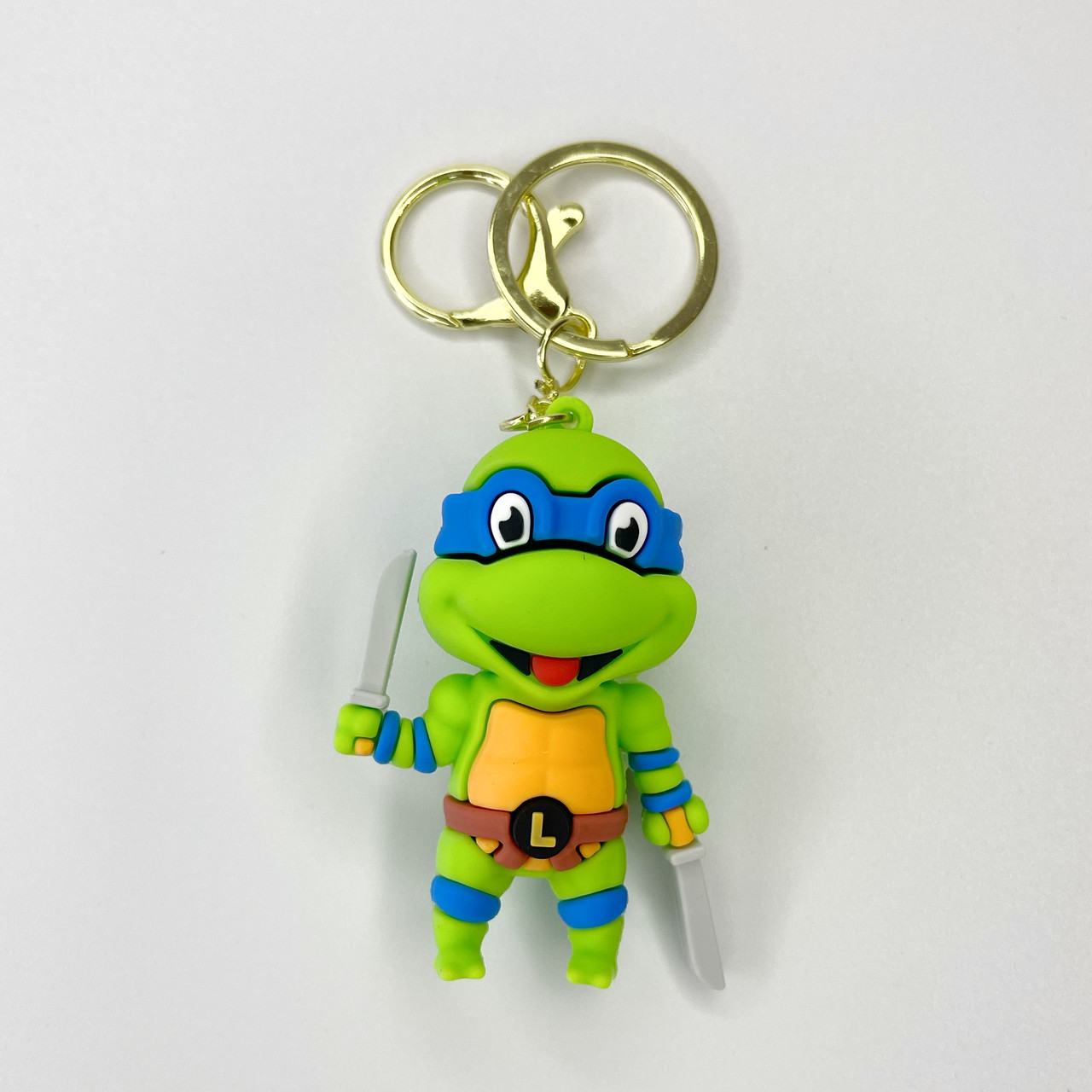 Брелок Finding Черепашки ніндзя Леонардо для сумки ключів іграшка Силіконовий Зелений 6.5 см x 4.5 см