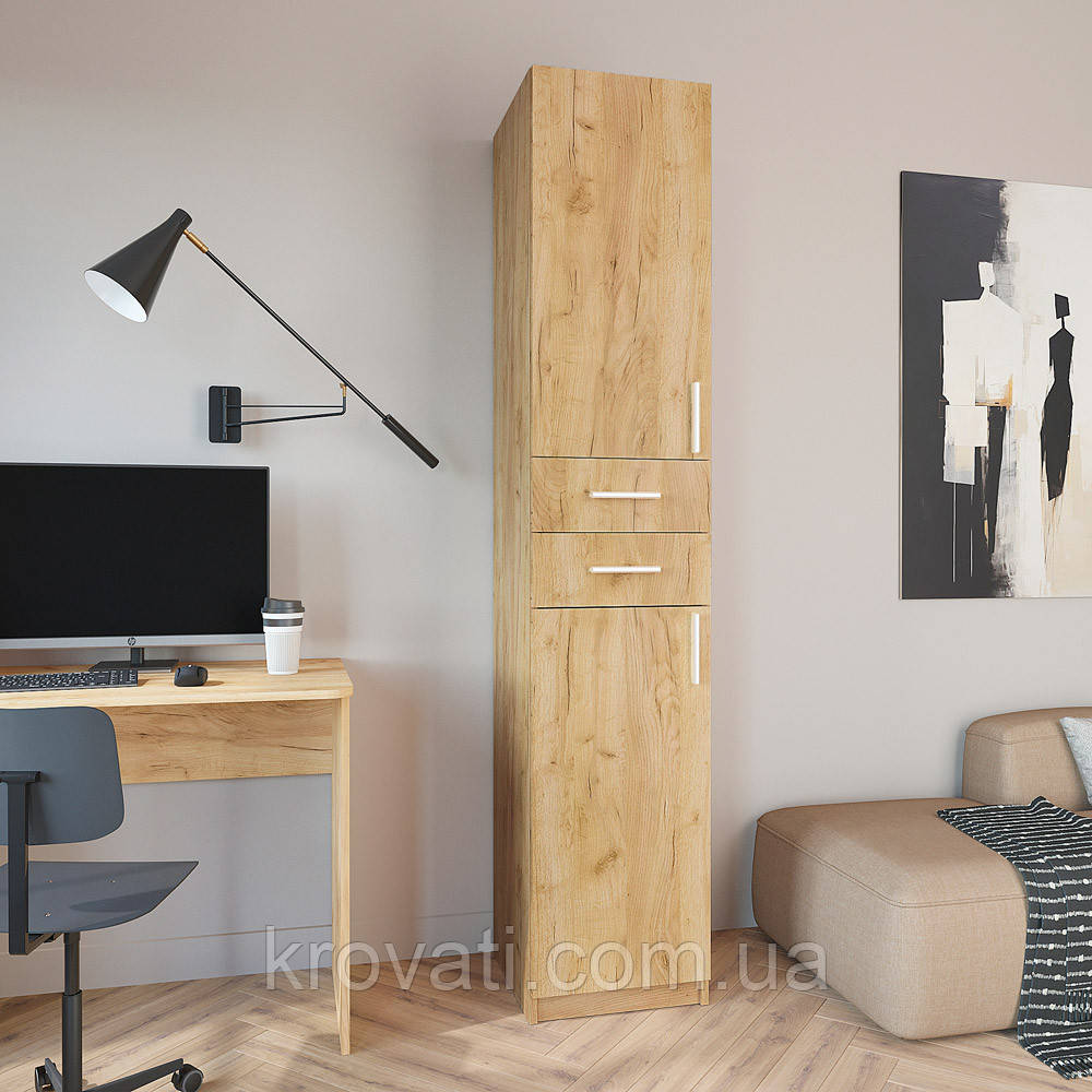 Пенал закритий з шухлядами 3 NEW , Компаніт, Дуб крафт золотий