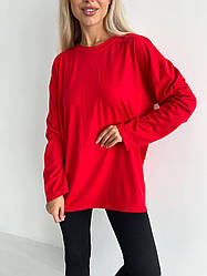 Стильний жіночий лонг оверсайз з бавовни Ssmb2272