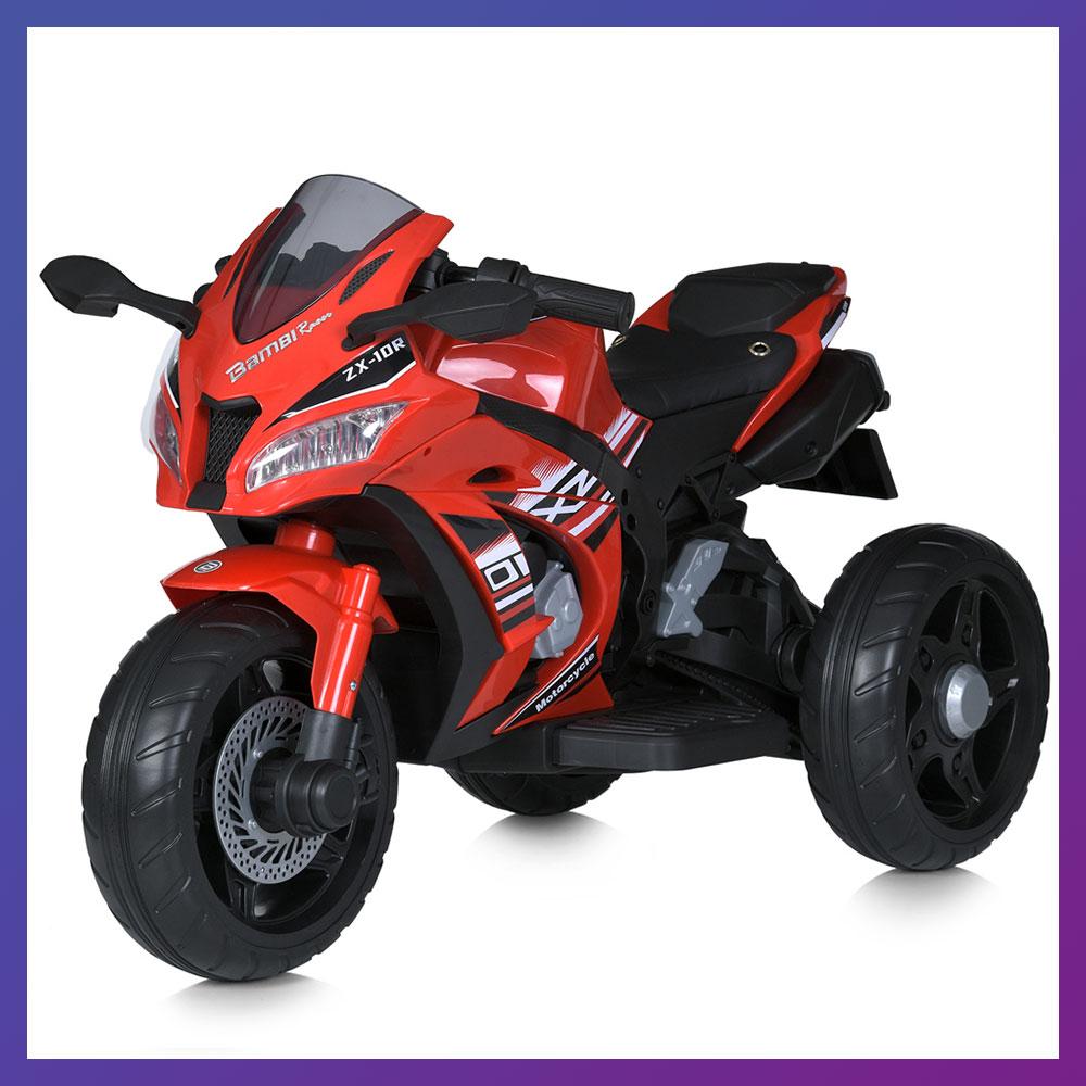 Дитячий електро мотоцикл триколісний на акумуляторі Bambi M 5806 для дітей 2-6 років Червоний