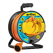 Подовжувач на котушці 30м, 2х1,5 мм² і виносною розеткою SVITTEX