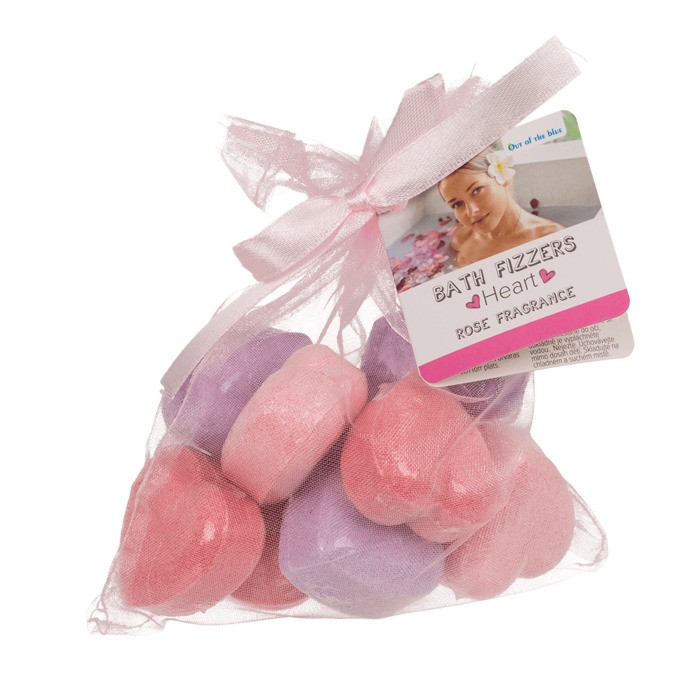 Бомбочки для ванної у формі сердець bath fizzers, 10 шт.