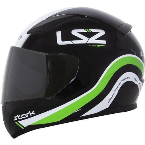 Мотошолом LS2 FF353 Rapid Stark Black Green White, фото 1