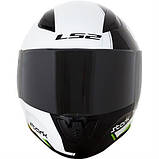 Мотошолом LS2 FF353 Rapid Stark Black Green White, фото 4