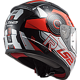 Мотошолом  LS2 FF353 Rapid Stratus Gloss Black Red Silver, фото 6