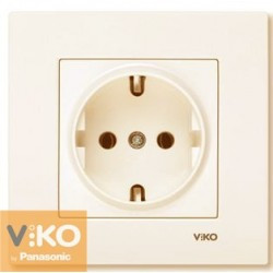 Розетка з ЗК Крем Karre Viko, 90960108