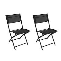 Стілець садовий розкладний Bonro Бонро B-5055 чорний (2шт) (42400558)