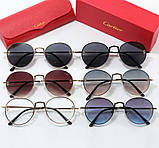 Жіночі круглі сонцезахисні окуляри Cartier (202318) green, фото 3