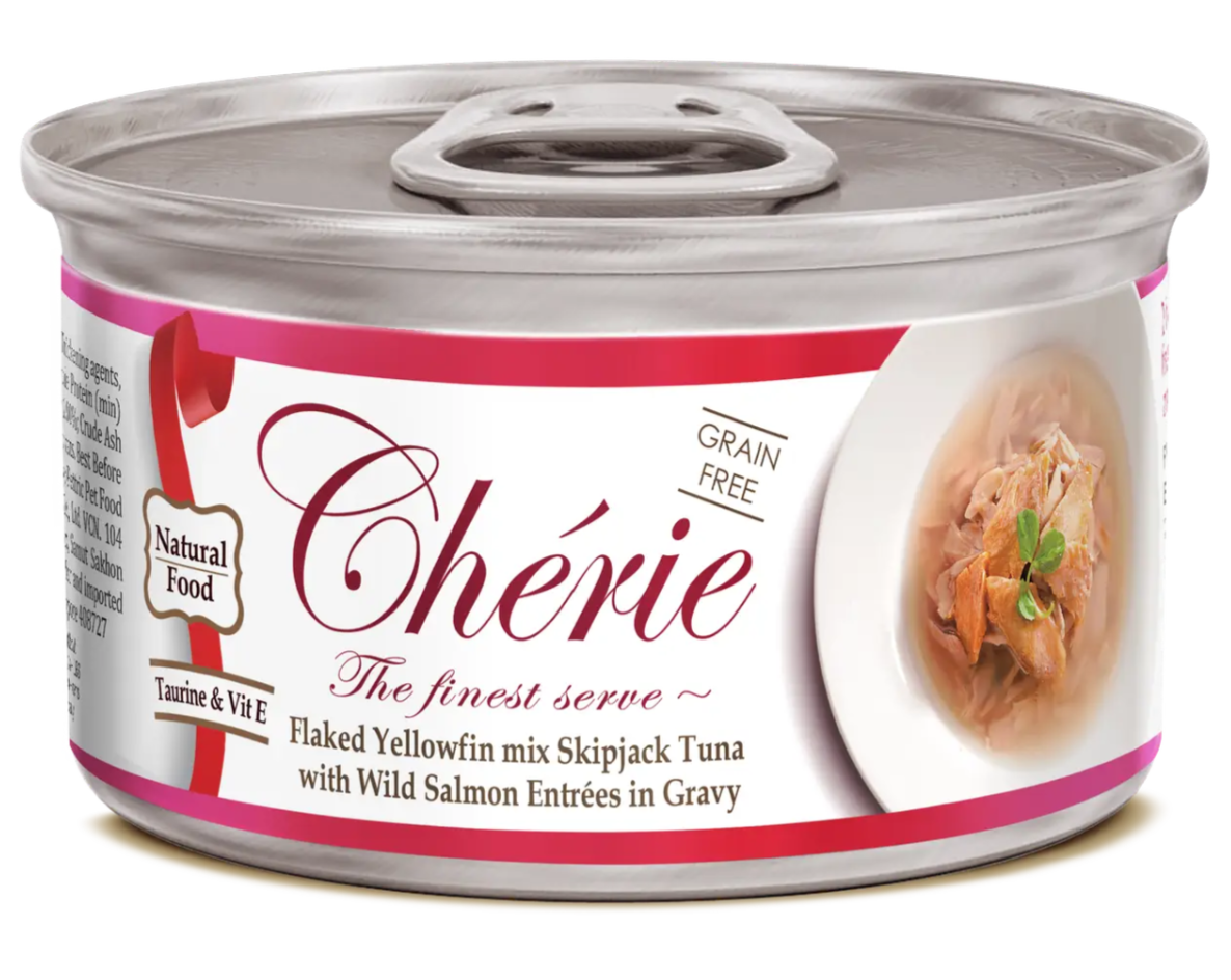 Вологий корм Cherie Signature Gravy Mix Tuna & Wild Salmon для котів тунець та дикий лосось в соусі, 80 г