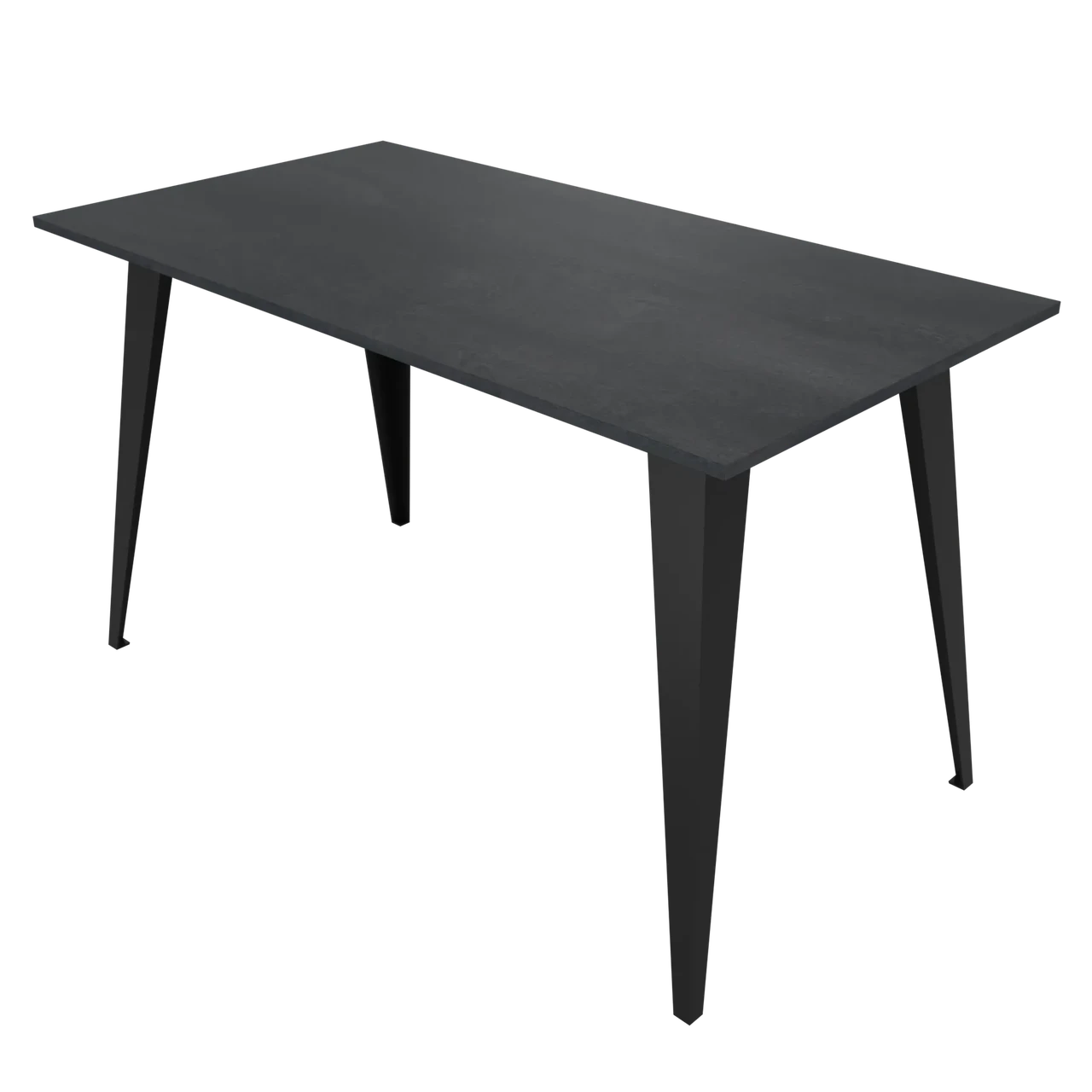 Стіл обідній нерозкладний ДІЛ Neman, колір  вугільний камінь /ніжки чорні
