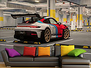 Фотошпалери 3д на стіну самоклеючі плівка Oracal в спальню, кухню, зал "Porsche GT3RS", фото 3