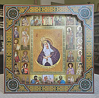 ПОДАРОЧНАЯ ИКОНА П.Б. Остробрамская, размер багетной рамки 26*26, размер сюжета24*24,подарочная коробка